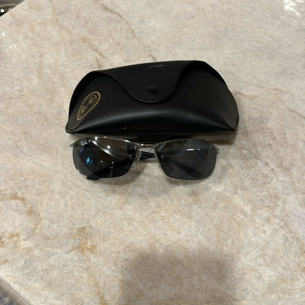 RAY-BAN RB 3183 004/82 Gunmetal/Grey Polarized Sunglasses w CASE